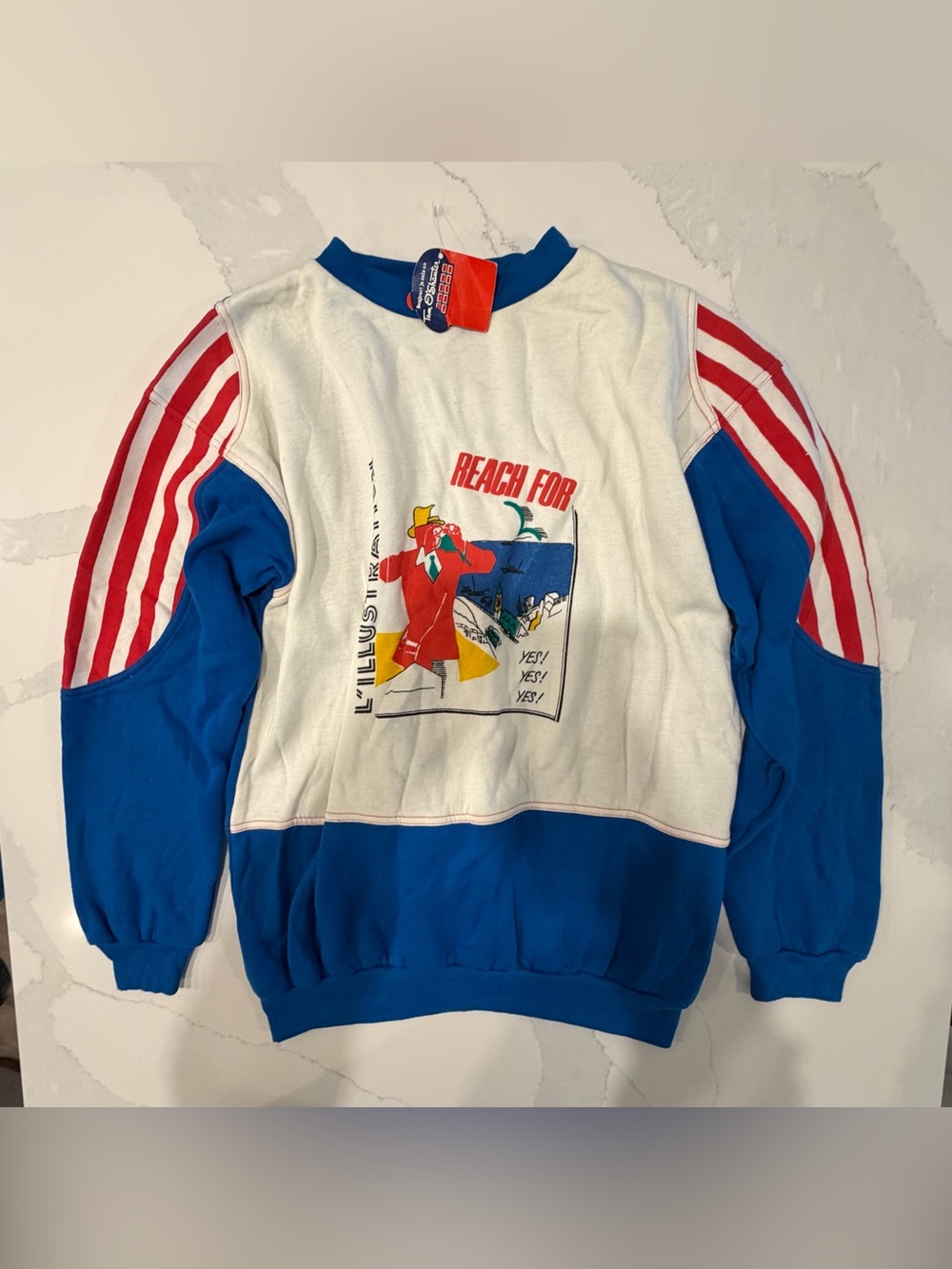 Vintage Tom O'Shanter Sailing Graphic Crewneck Sweater New w/ Tags